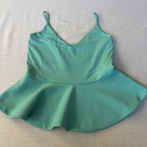 Susana Monaco Flare Hem Tank Top Blue M | Minimal Chic